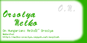 orsolya melko business card